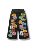Black Calabasas “Sticker Pack” Sweat Shorts