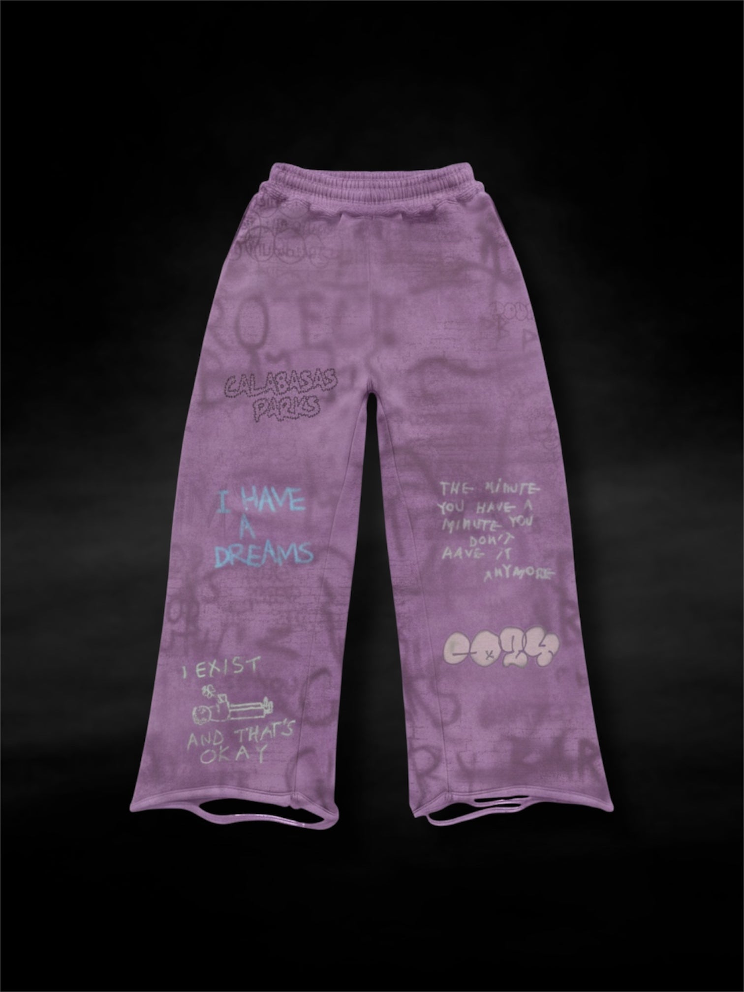 Cozy Graffiti Pants “Purple”